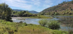 Almoço convívio com os utentes da Santa Casa da Misericórdia de Amieira do Tejo, realizado na paisagem verdejante junto à Barca da Amieira, promovendo momentos de partilha e bem-estar comunitário.